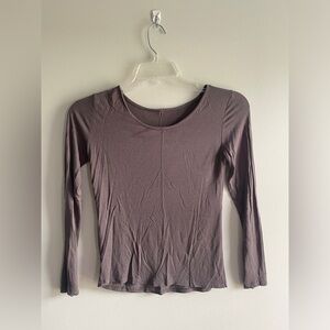 Elegant Women's Long Sleeve Top - Brown